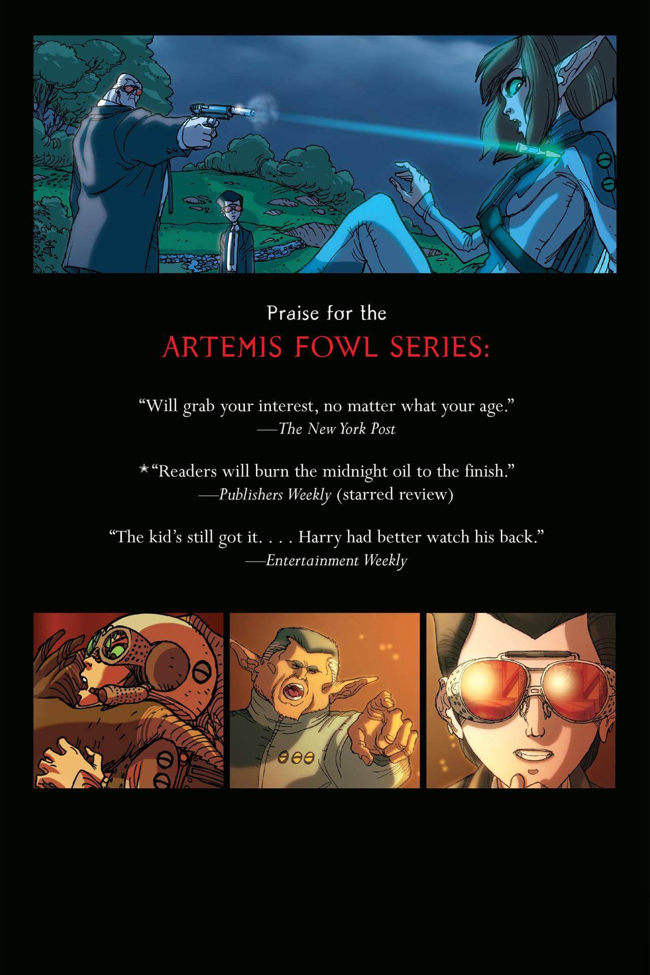 back cover of artemis fowl the graphic novel