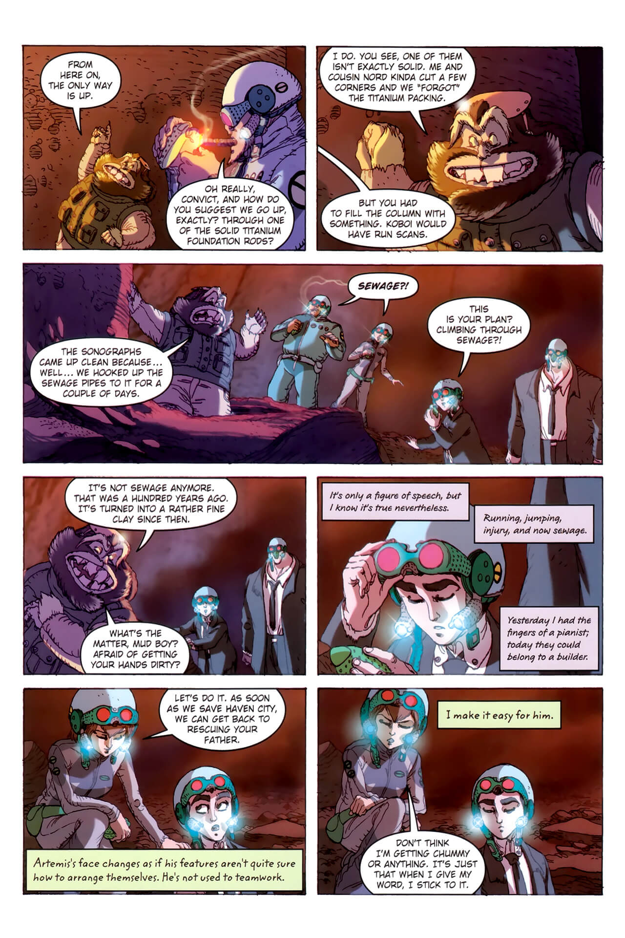 page 100 of artemis fowl the arctic incident graphic novel