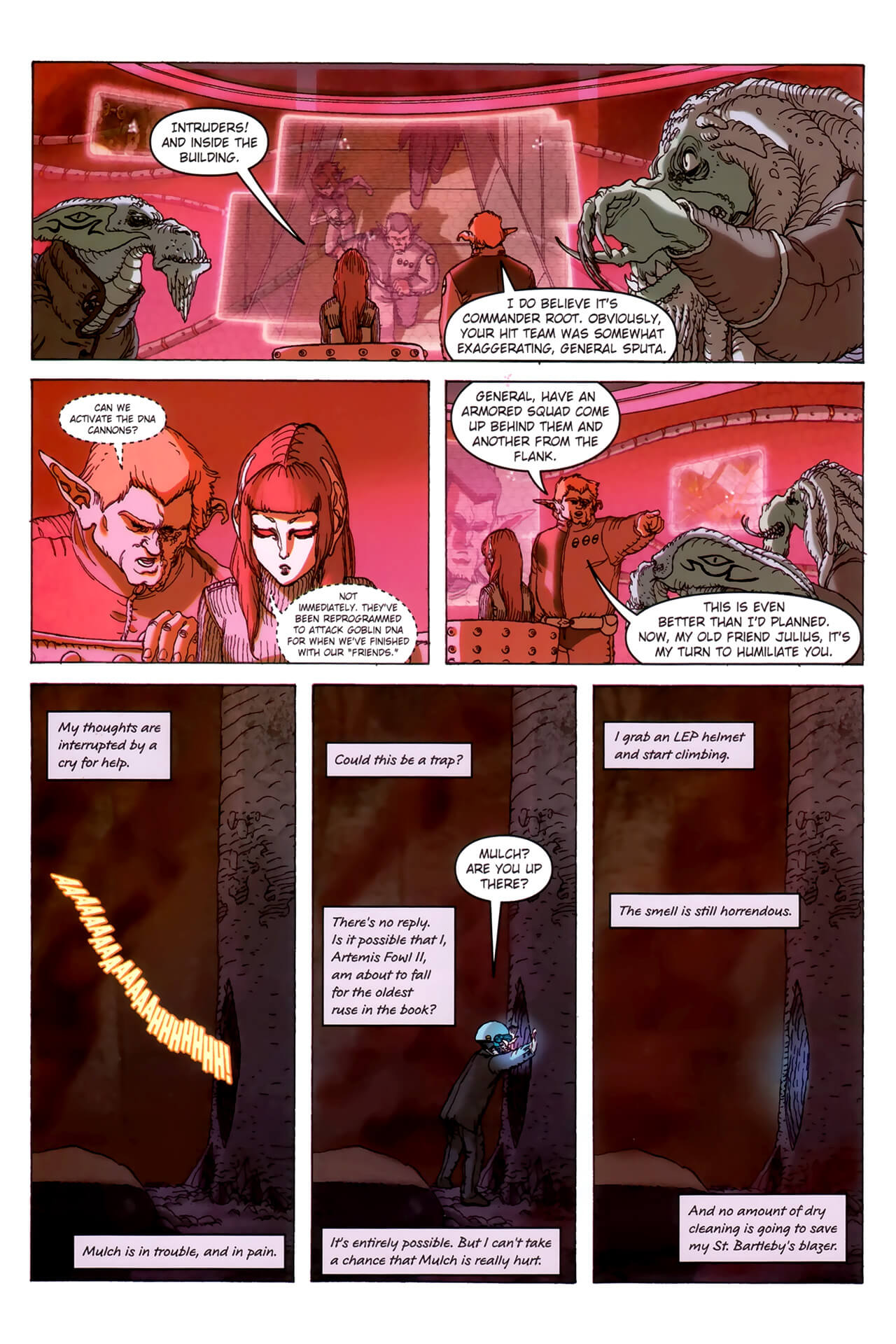 page 104 of artemis fowl the arctic incident graphic novel