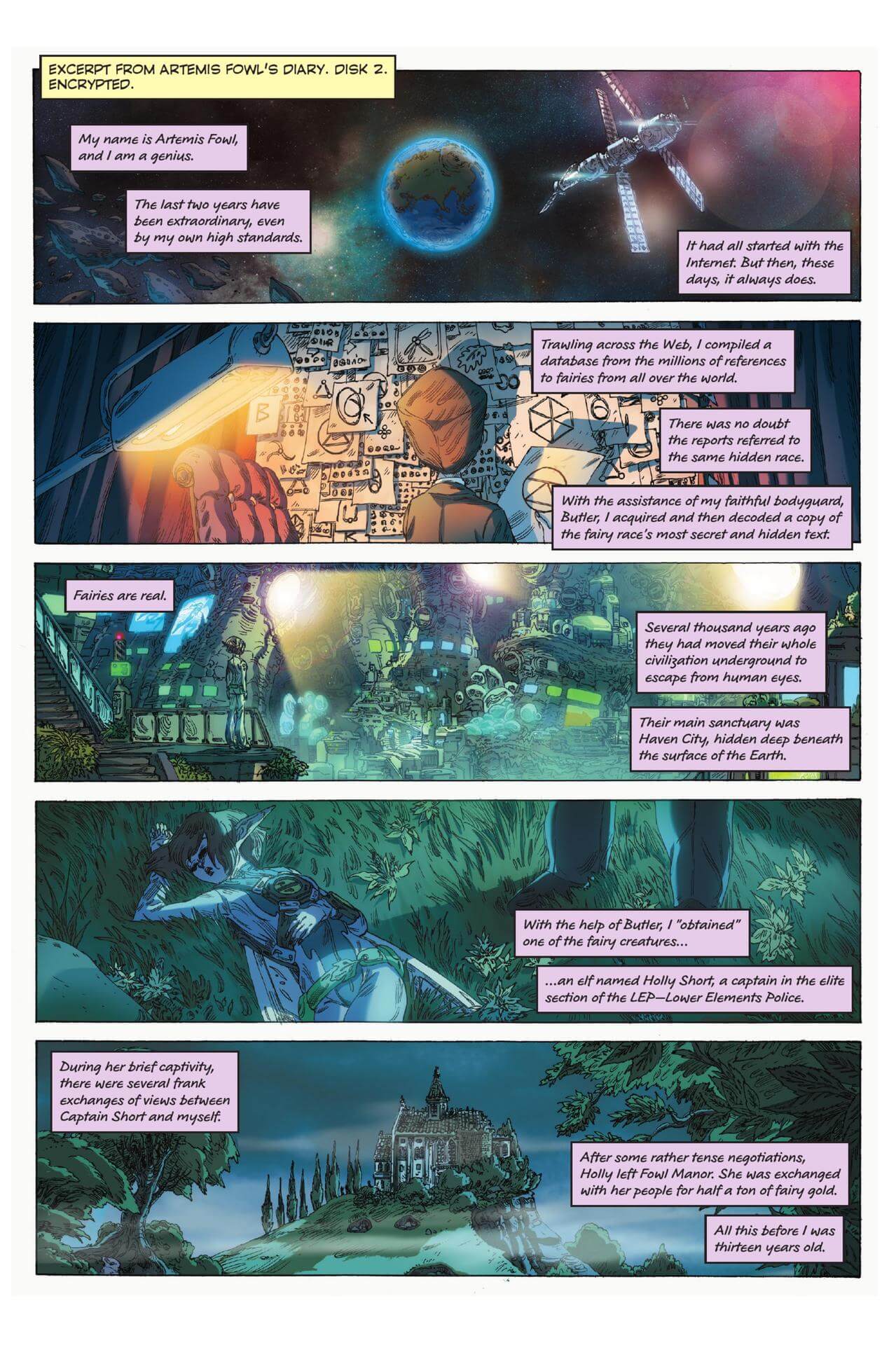 page 1 of artemis fowl eternity code graphic novel