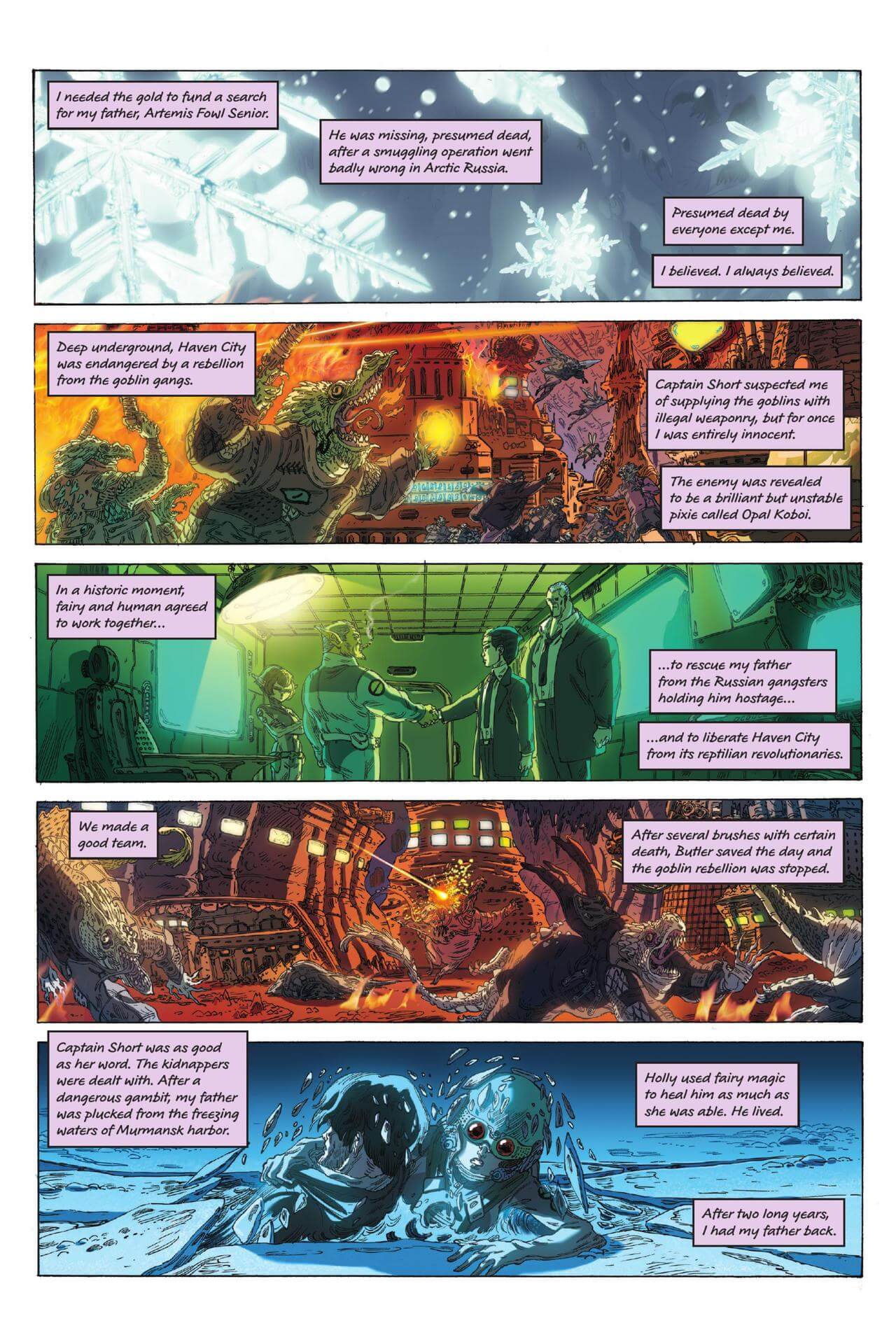 page 2 of artemis fowl eternity code graphic novel
