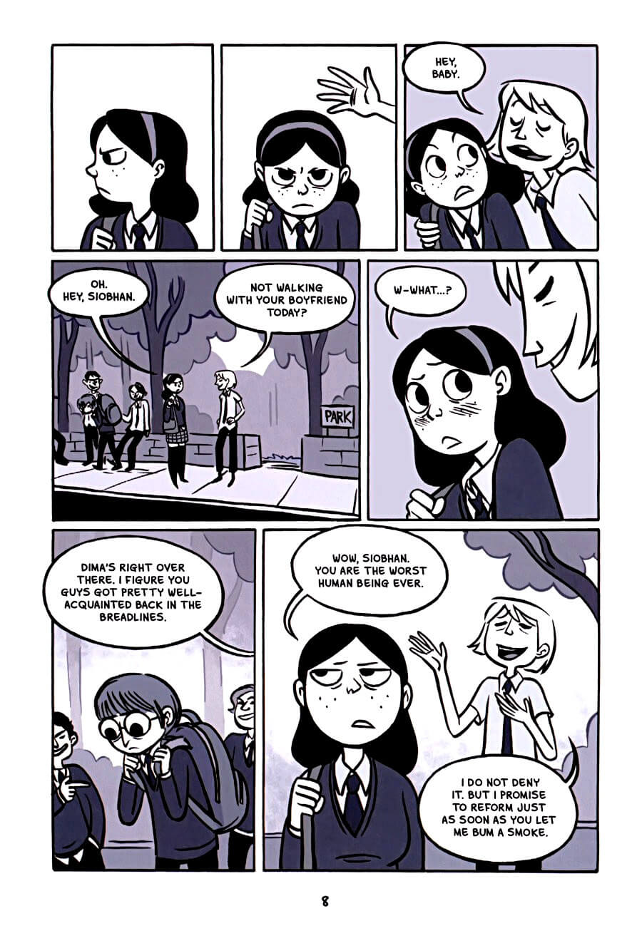 page 8 of anya's ghost graphic novel