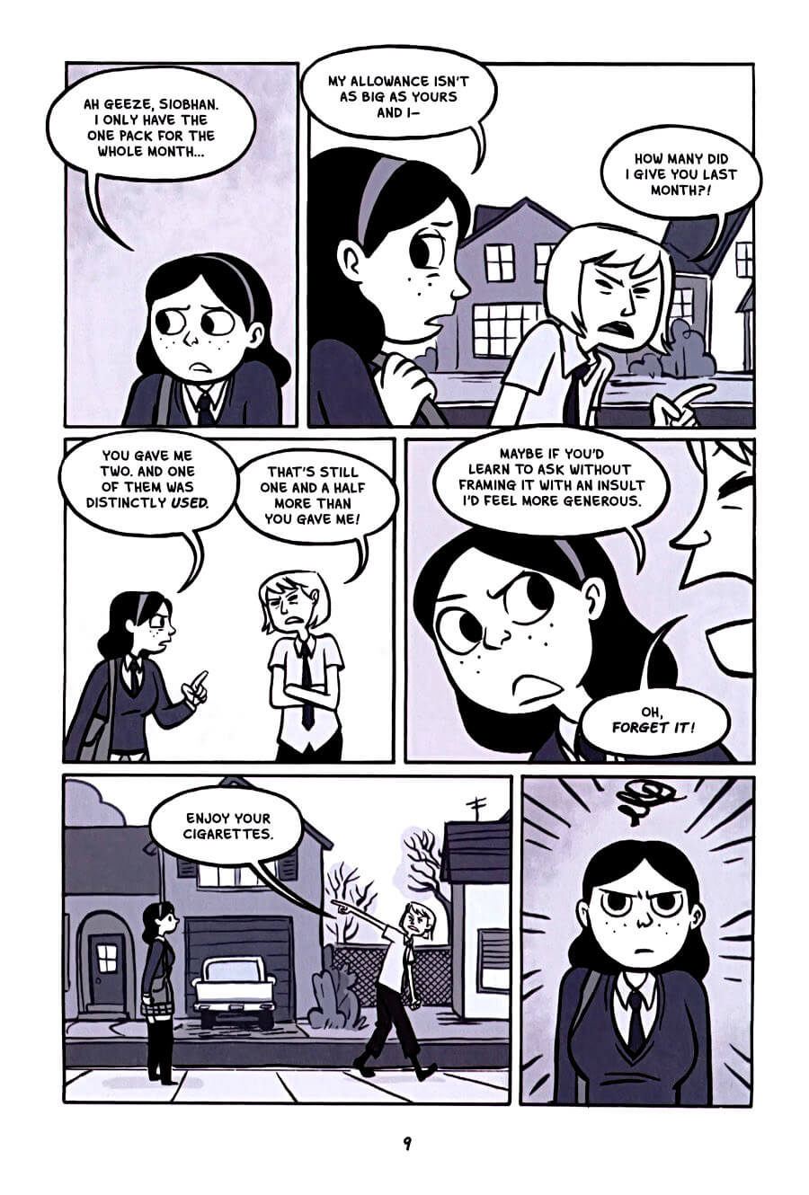 page 9 of anya's ghost graphic novel