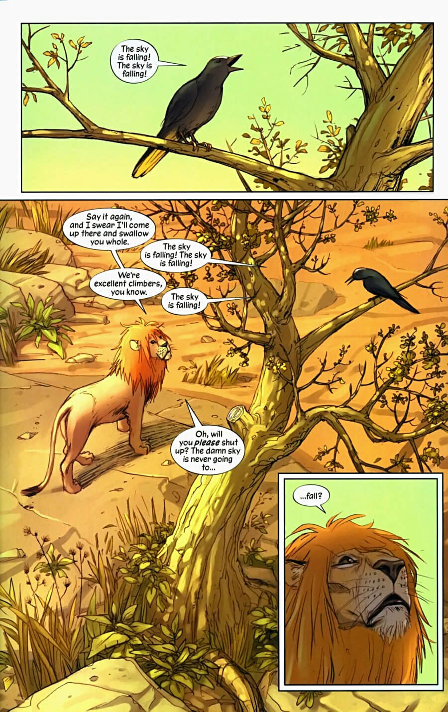 page 2 of pride of baghdad graphic novel