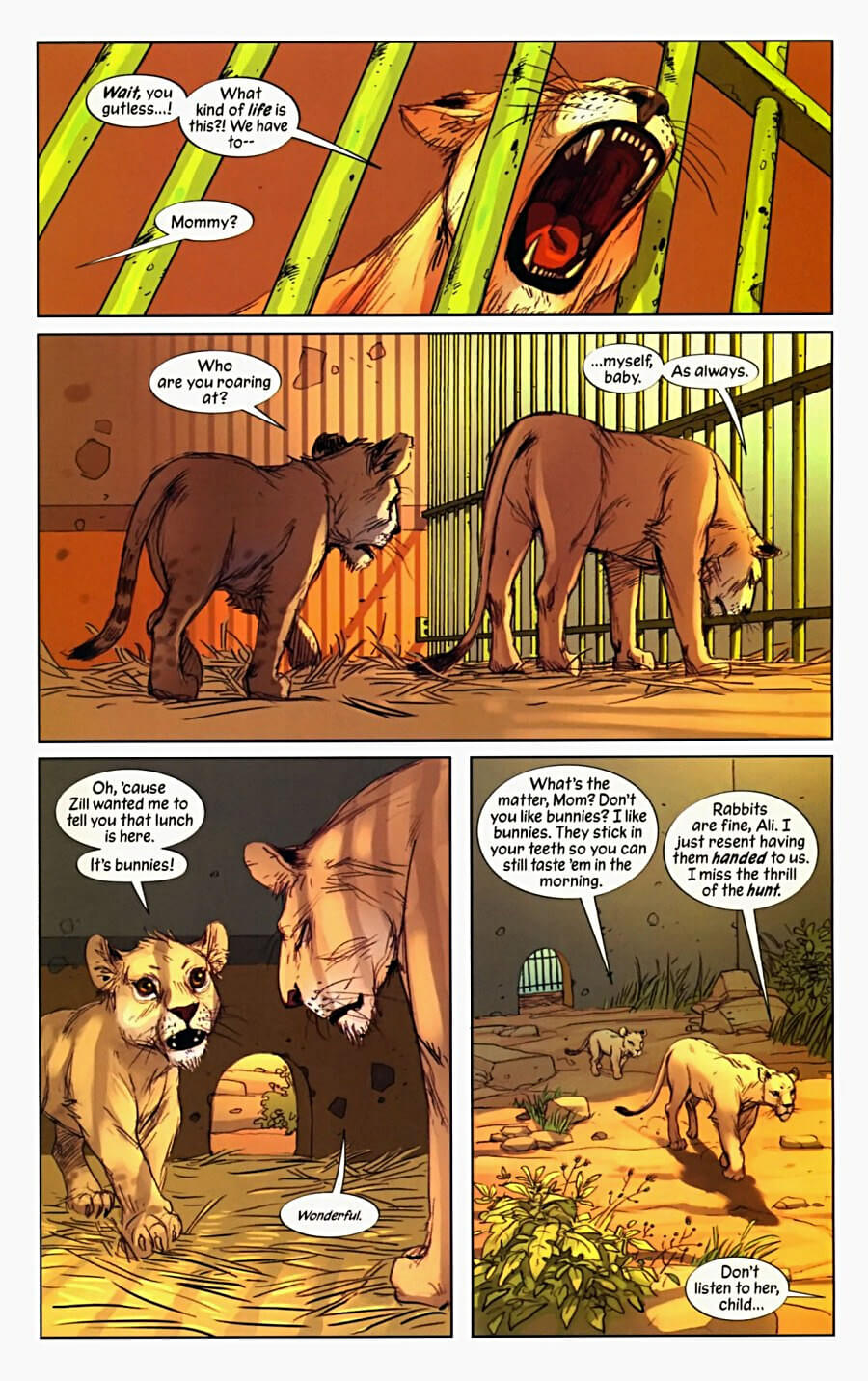 page 9 of pride of baghdad graphic novel