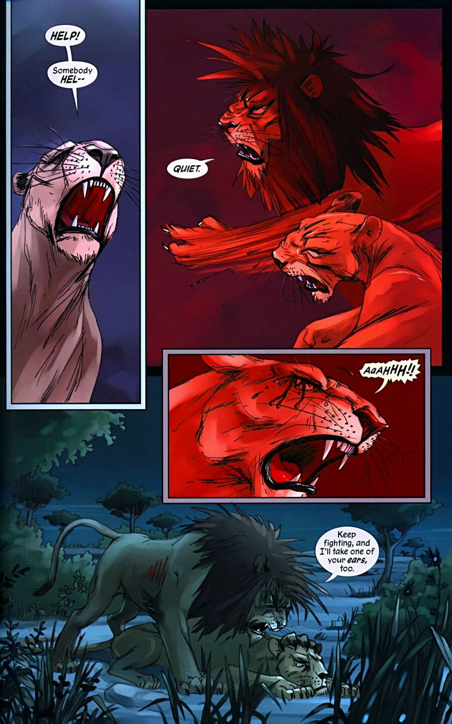 page 13 of pride of baghdad graphic novel