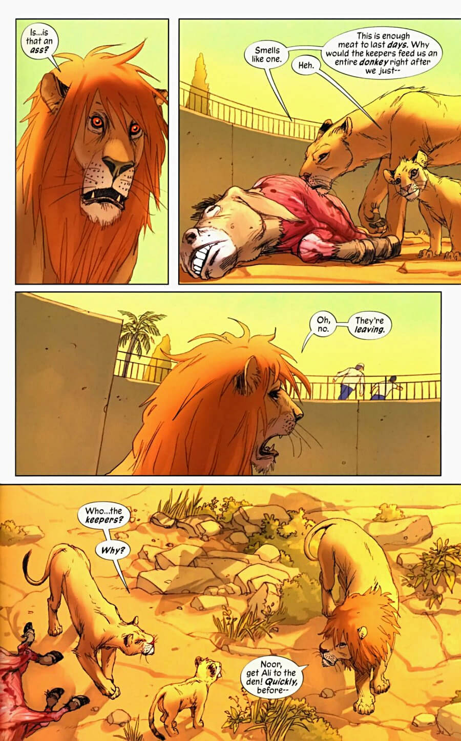 page 17 of pride of baghdad graphic novel