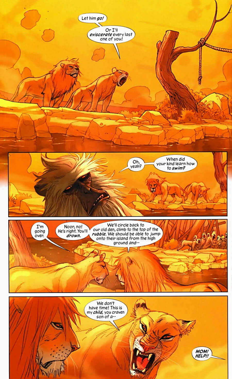 page 33 of pride of baghdad graphic novel