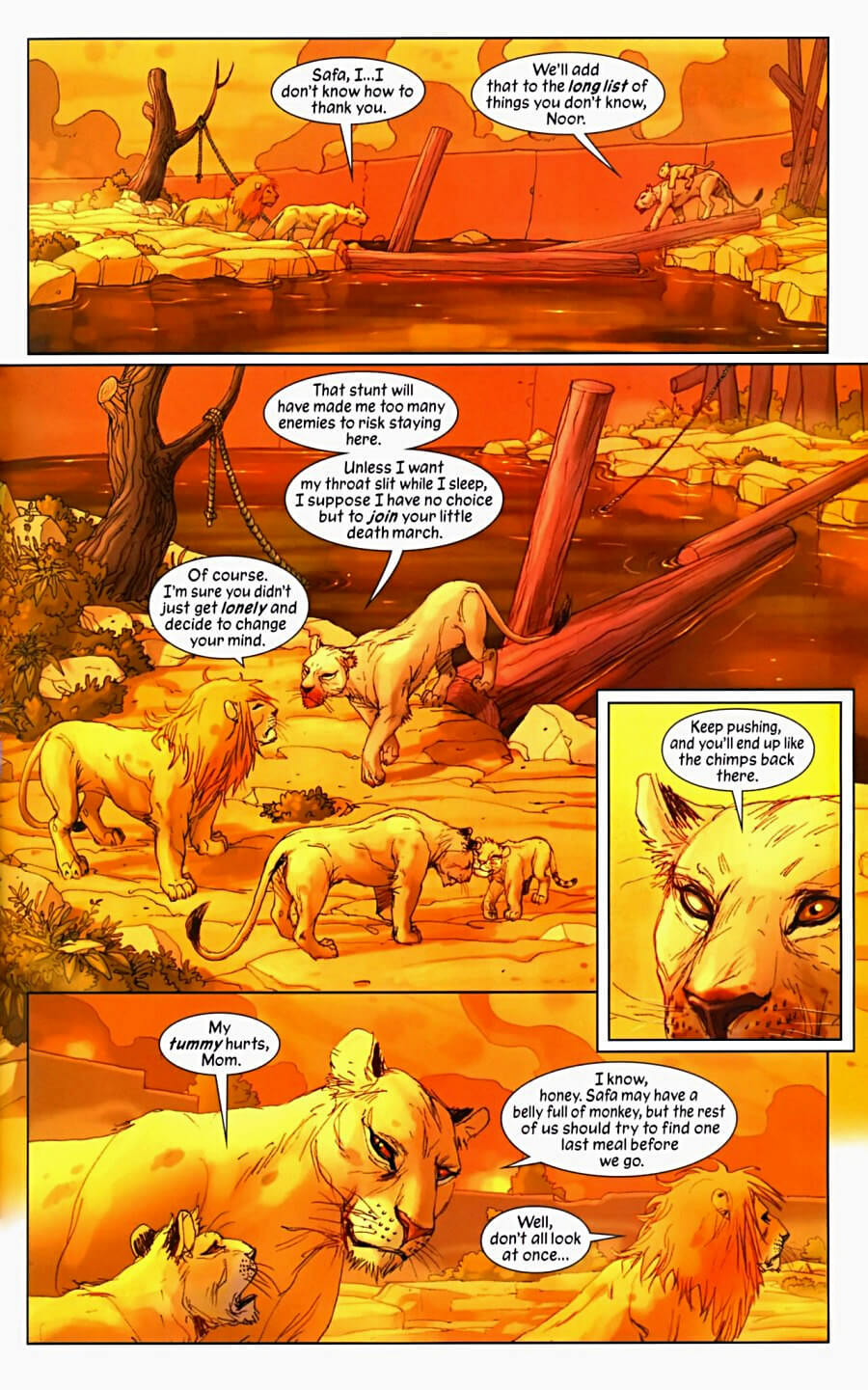 page 38 of pride of baghdad graphic novel