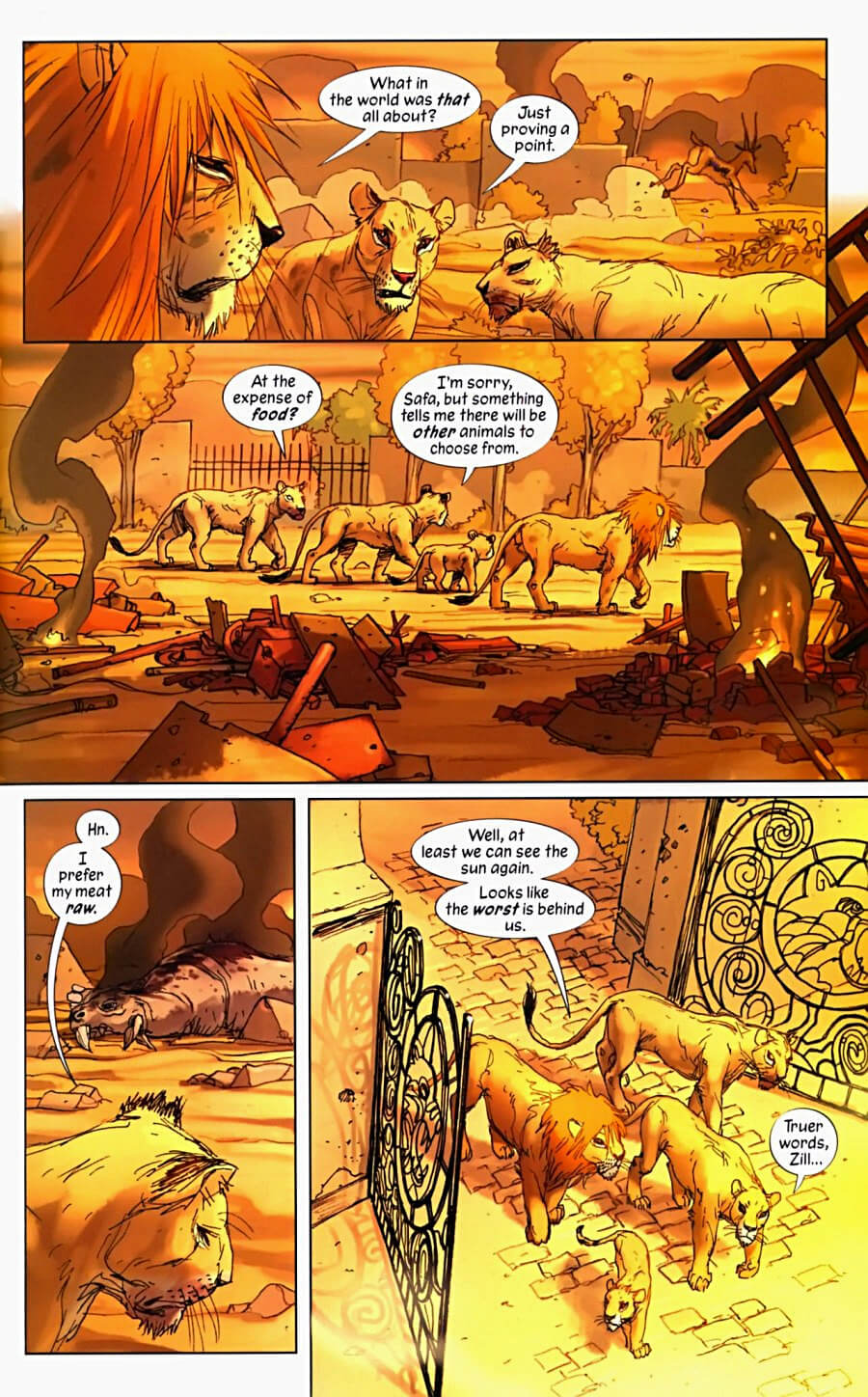 page 40 of pride of baghdad graphic novel