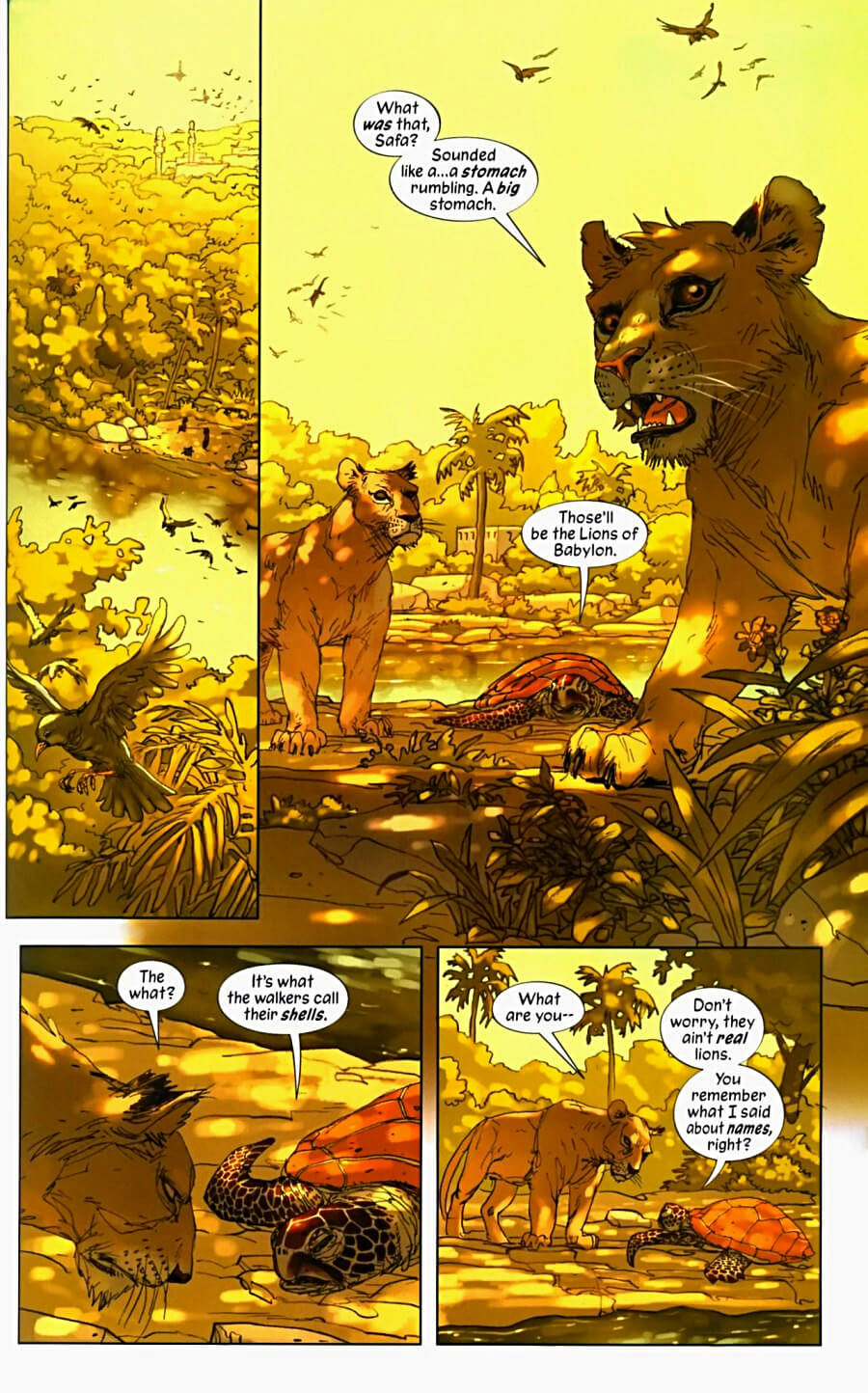page 53 of pride of baghdad graphic novel