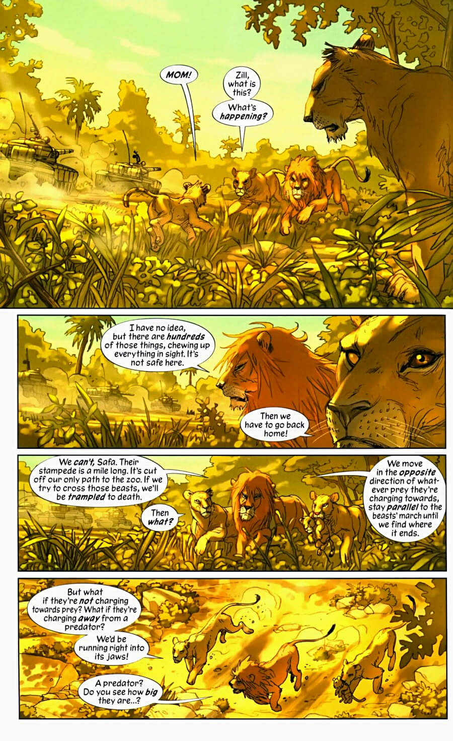 page 59 of pride of baghdad graphic novel