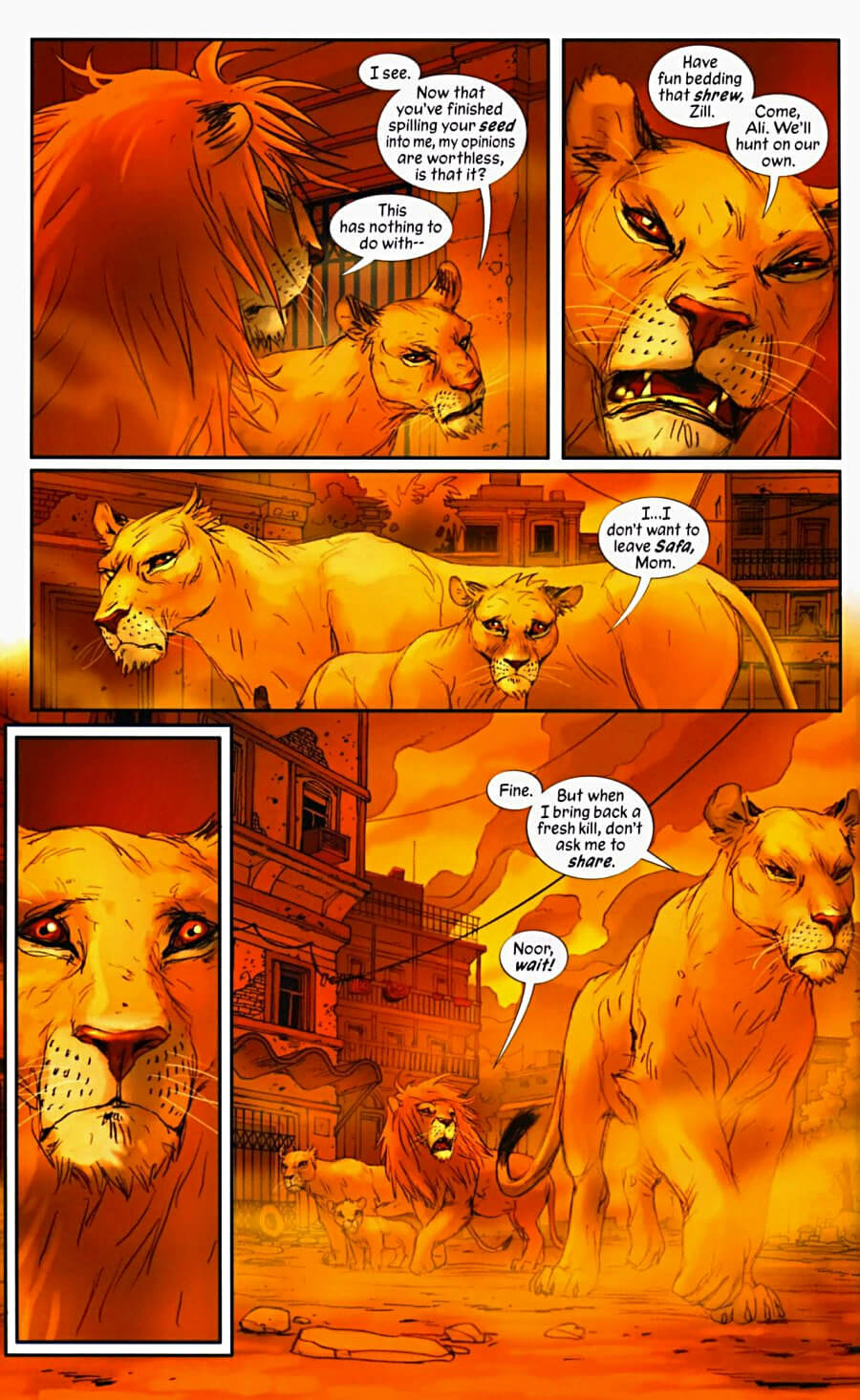 page 64 of pride of baghdad graphic novel