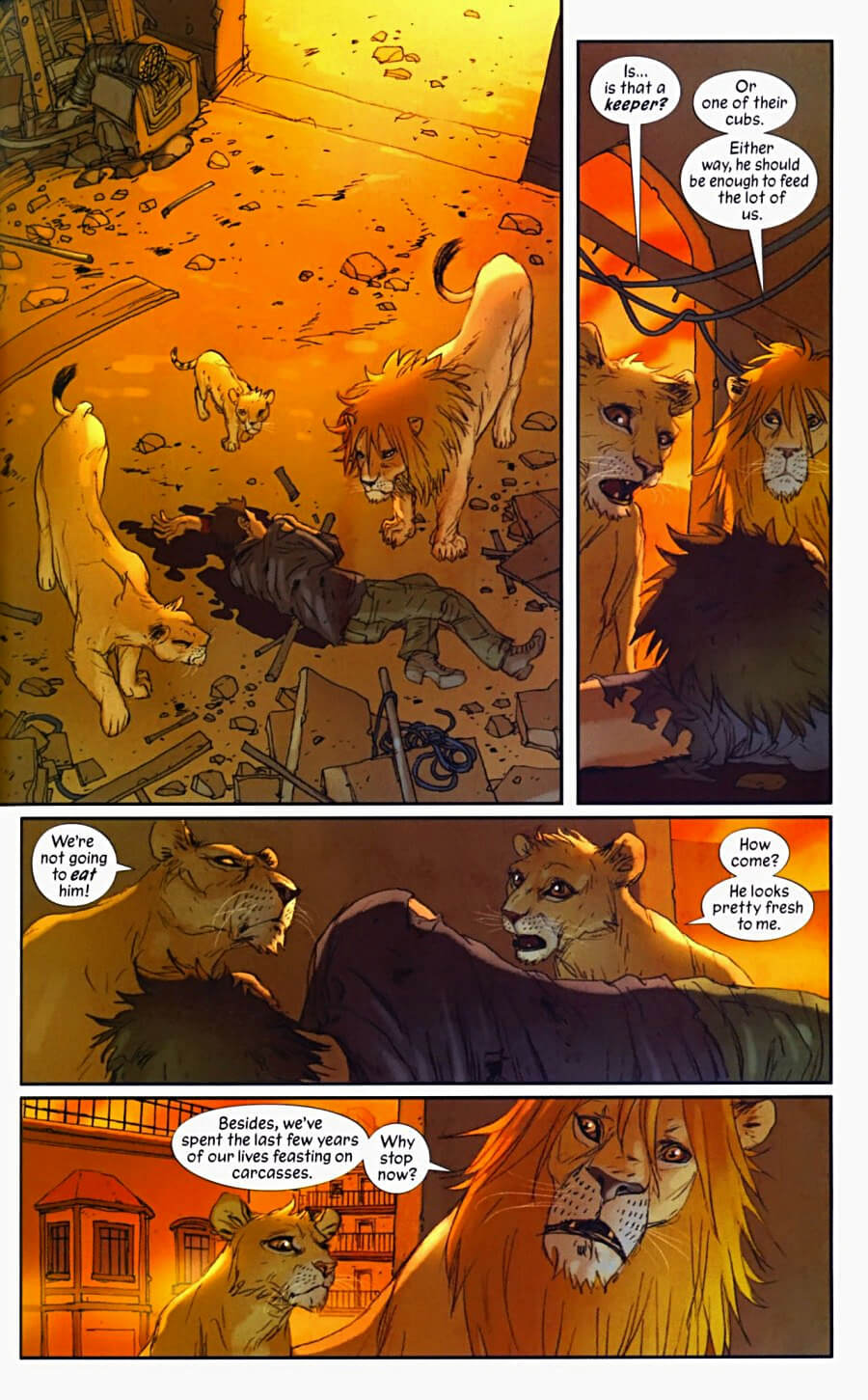 page 67 of pride of baghdad graphic novel