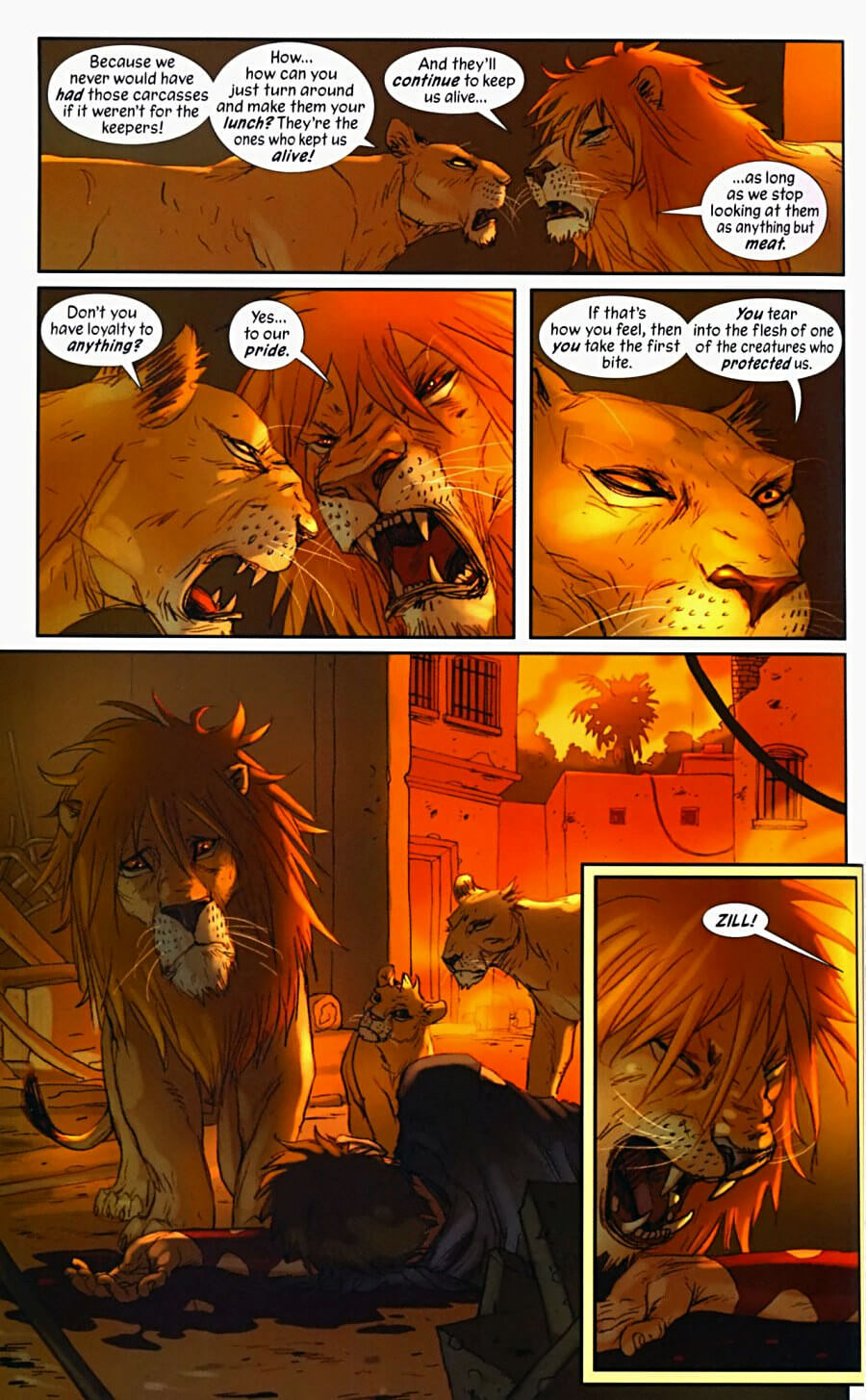 page 68 of pride of baghdad graphic novel