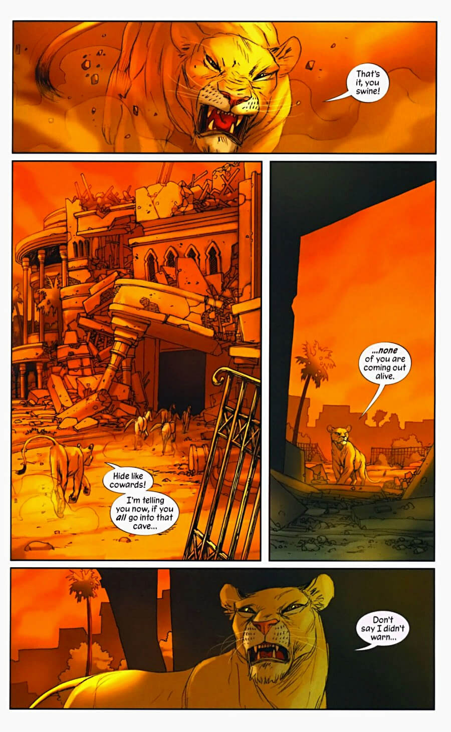 page 76 of pride of baghdad graphic novel