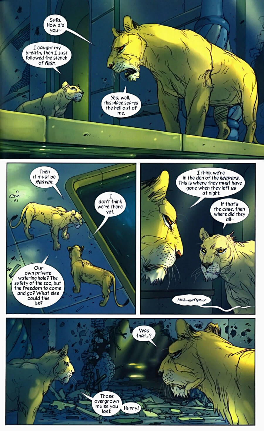 page 80 of pride of baghdad graphic novel