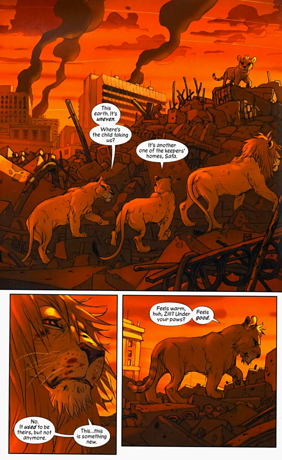 page 104 of pride of baghdad graphic novel