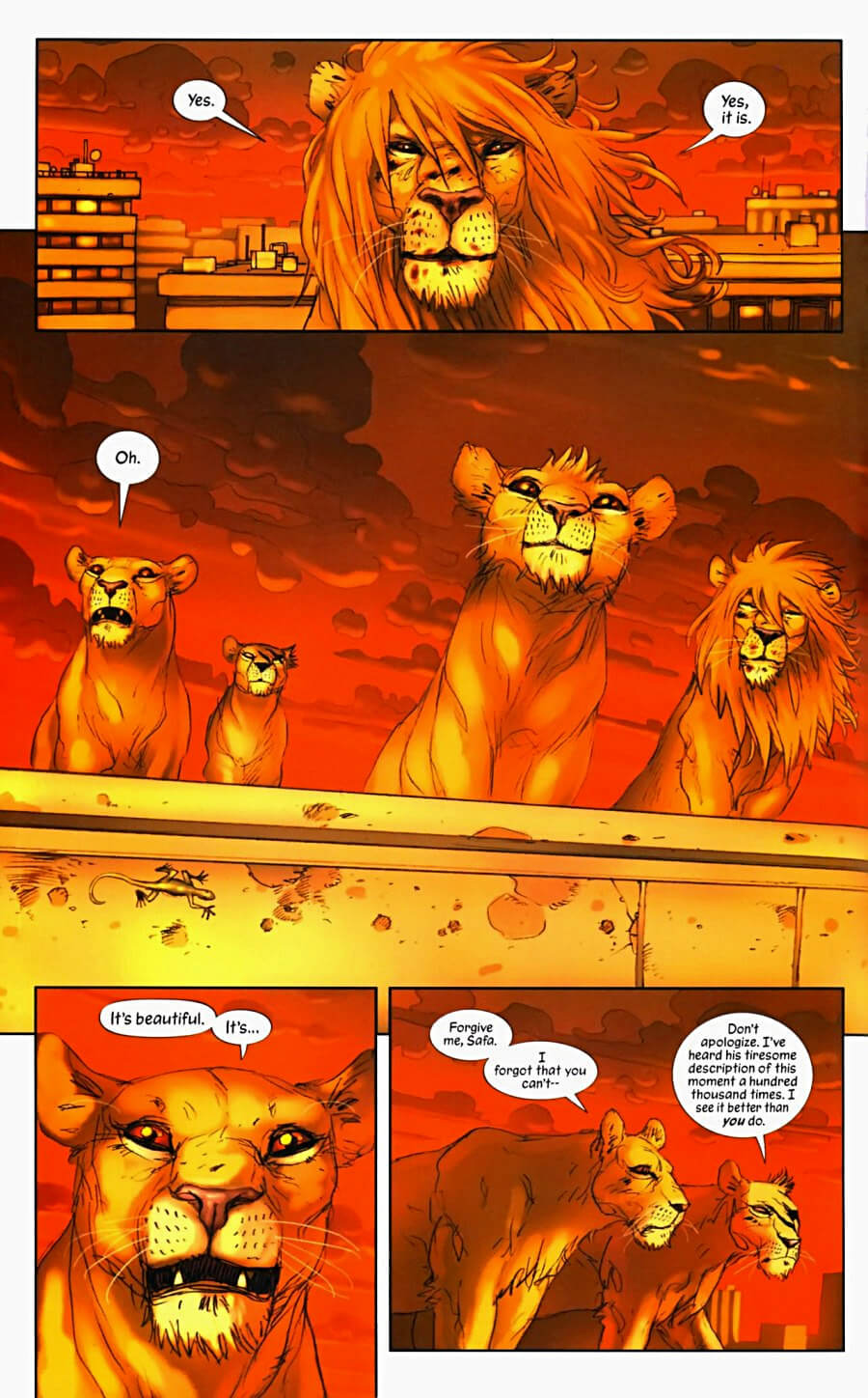 page 107 of pride of baghdad graphic novel