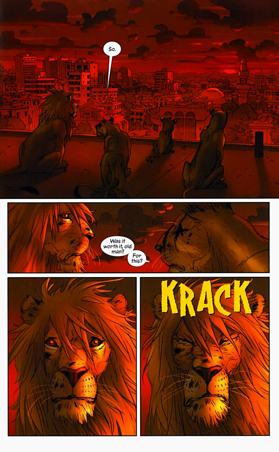 page 108 of pride of baghdad graphic novel