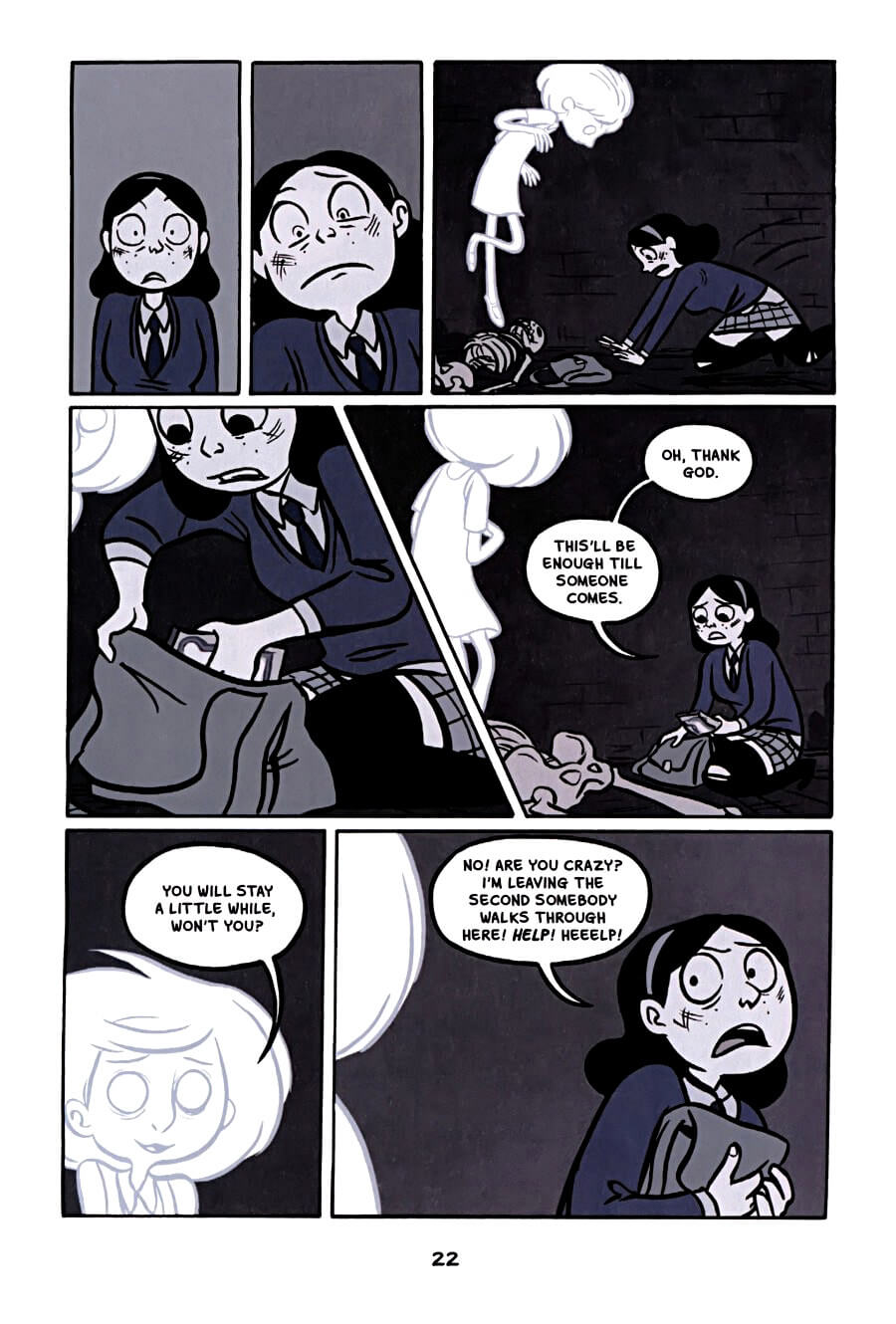 page 22 of anya's ghost graphic novel
