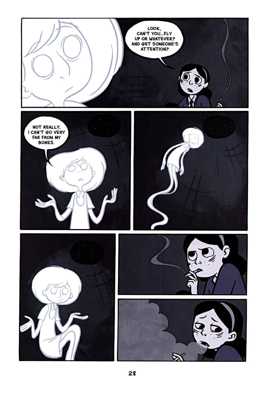 page 28 of anya's ghost graphic novel