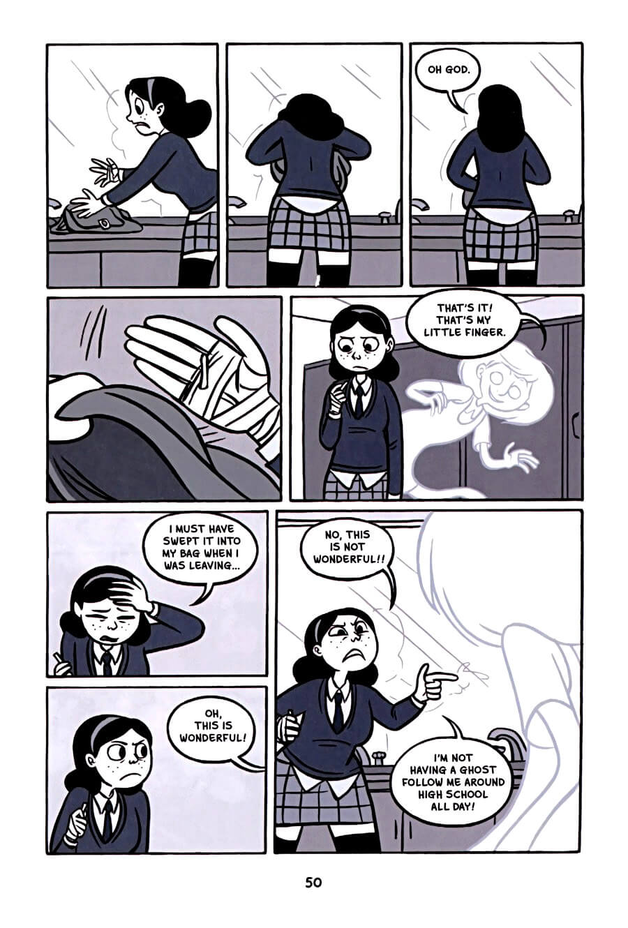 page 50 of anya's ghost graphic novel