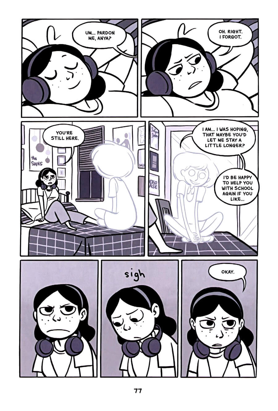 page 77 of anya's ghost graphic novel