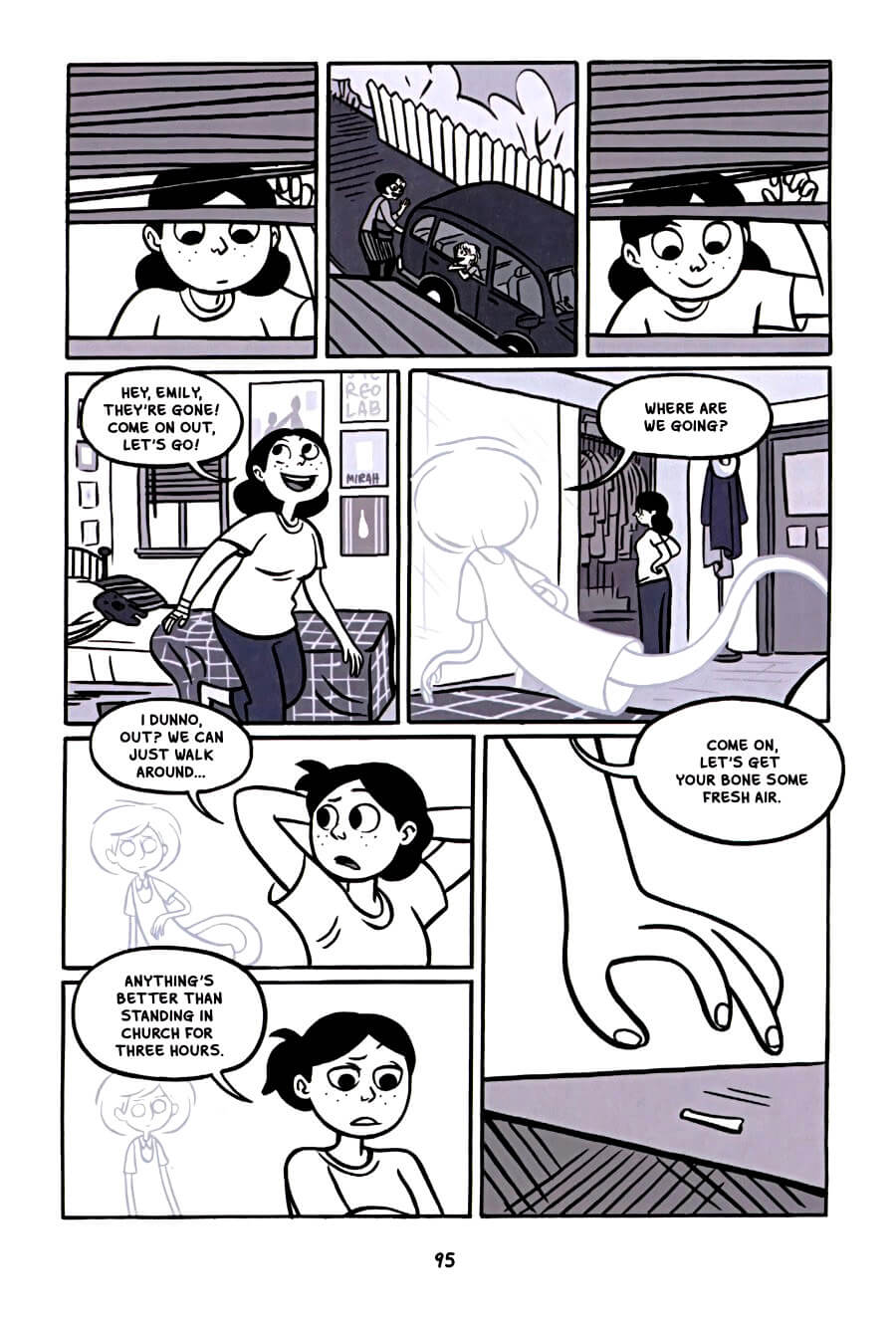 page 95 of anya's ghost graphic novel