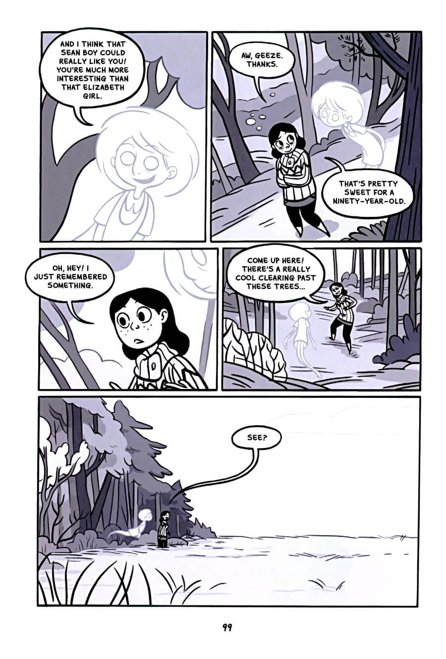 page 99 of anya's ghost graphic novel