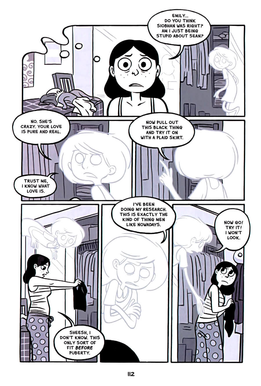 page 112 of anya's ghost graphic novel