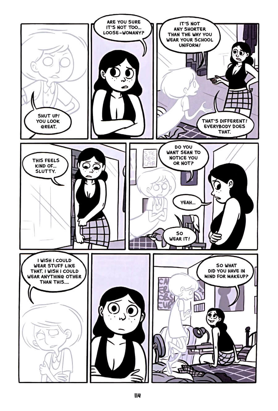 page 114 of anya's ghost graphic novel